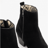 Club Cubano LENNON Mens Suede Winklepicker Cuban Heel Boots Black