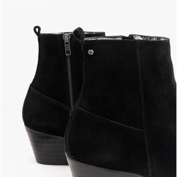 Club Cubano LENNON Mens Suede Winklepicker Cuban Heel Boots Black