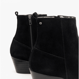 Club Cubano LENNON Mens Suede Winklepicker Cuban Heel Boots Black