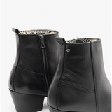 Club Cubano LENNON Mens Leather Winklepicker Cuban Heel Boots Black