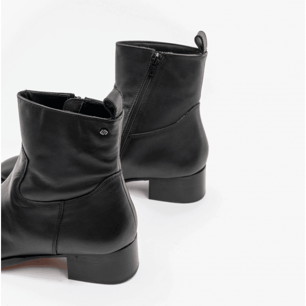 Club Cubano VALENTE Mens Leather Cuban Heel Boots Black