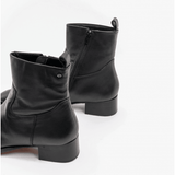 Club Cubano VALENTE Mens Leather Cuban Heel Boots Black