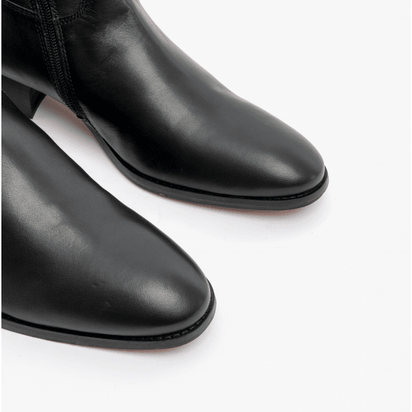 Club Cubano VALENTE Mens Leather Cuban Heel Boots Black