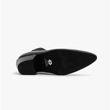 Club Cubano McCARTNEY Mens Leather Winklepicker Cuban Heel Boots Black