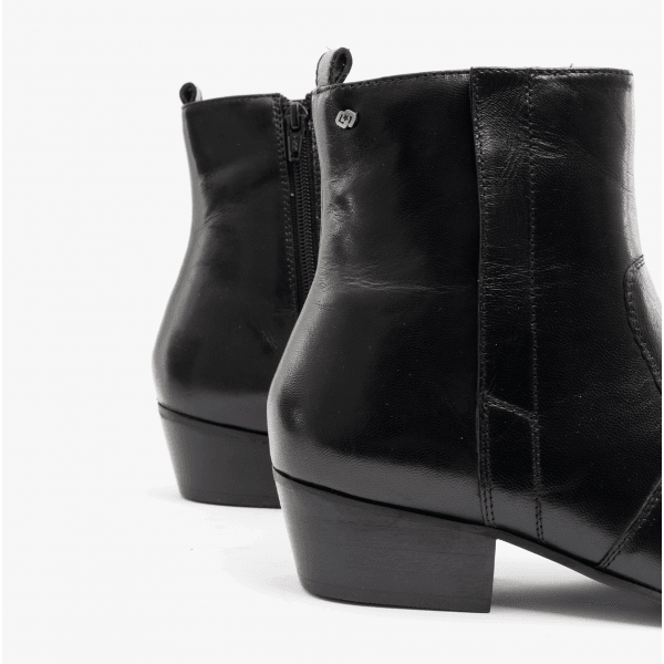 OLIVIER Mens Leather Winklepicker Boots Black