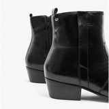 OLIVIER Mens Leather Winklepicker Boots Black