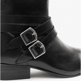 Club Cubano RODRIGO Mens Cuban Heel Winklepicker Buckle Boots Black