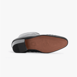 Club Cubano SALVATORE Mens Leather Cuban Heel Boots Black