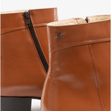 Club Cubano EMMANUEL Mens Smooth Leather Cuban Heel Boots Cognac