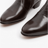 Club Cubano EMMANUEL Mens Smooth Leather Cuban Heel Boots Brown
