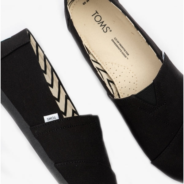 TOMS ALPARGATA Mens Canvas Espadrilles Black