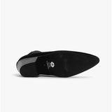 Club Cubano McCARTNEY Mens Suede Winklepicker Cuban Heel Boots Black