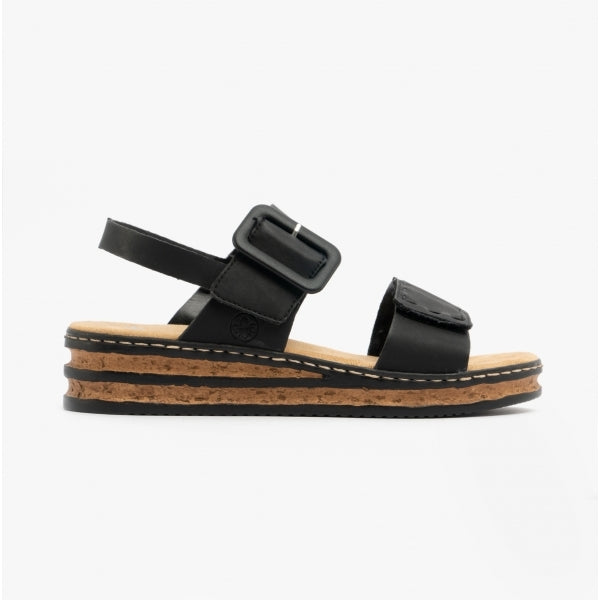 Rieker 62950-00 Womens Sandals Black