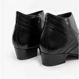Club Cubano MARIO Mens Leather Cuban Heel Boots Black