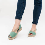 Toni Pons ELLA Womens Suede Espadrille Sandals Mint