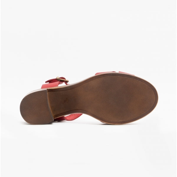 Hush Puppies GEORGIA Womens Leather Sandals Red