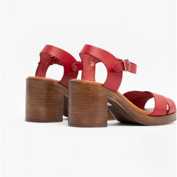 Hush Puppies GEORGIA Womens Leather Sandals Red