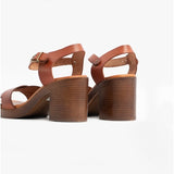 Hush Puppies GEORGIA Womens Leather Sandals Tan