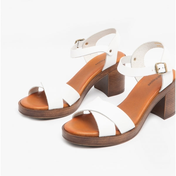 Hush Puppies GEORGIA Womens Leather Sandals White