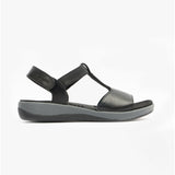Hush Puppies SYLVIE Womens Leather Sandals Black