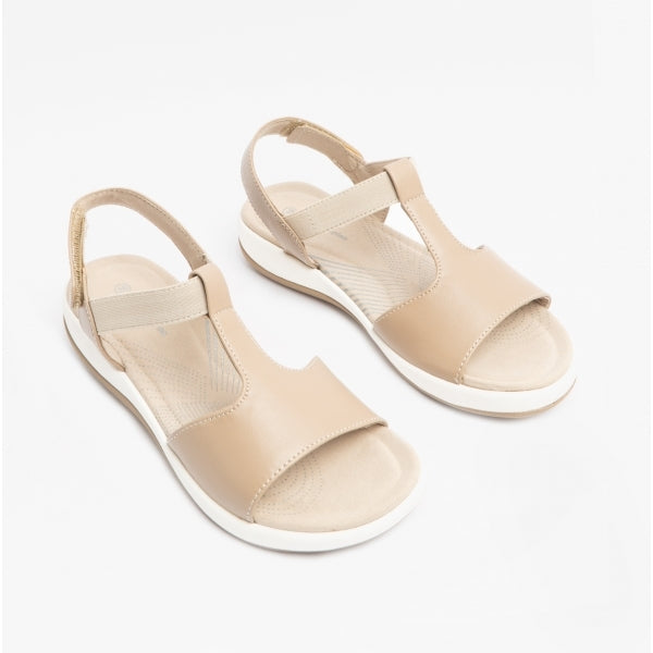 Hush Puppies SYLVIE Womens Leather Sandals Taupe