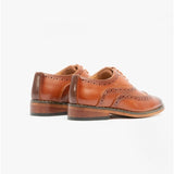 Goor TRAVIS JNR Boys Wingtip Brushed Brogues Dark Tan