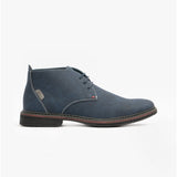 STUART Mens Faux Nubuck Chukka Boots Navy