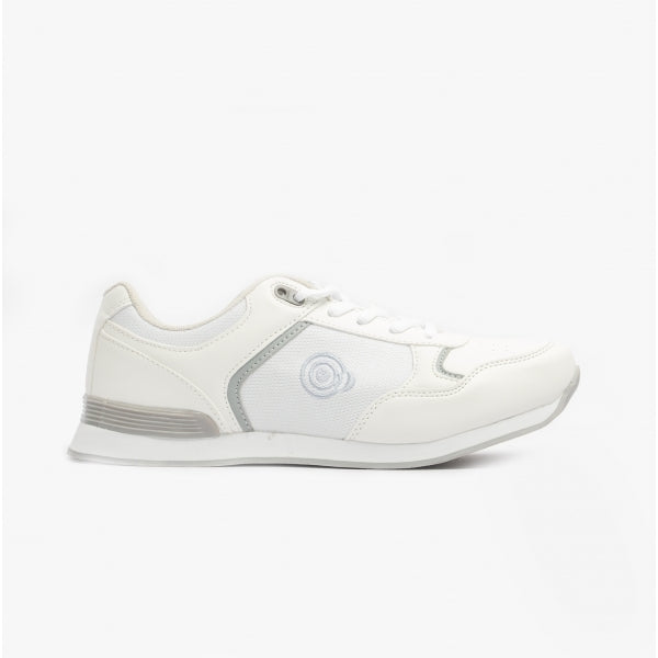 DEK KITTY Womens Lace Up Bowling Shoes/Trainers White/Grey