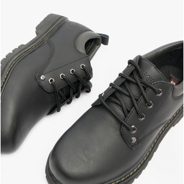 Skechers 24580-40659 TOM CATS Mens Leather Derby Shoes Black