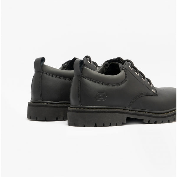 Skechers 24580-40659 TOM CATS Mens Leather Derby Shoes Black