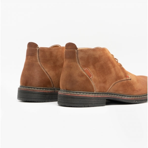 Goor CALEB Mens Nubuck Chukka Boots Tan