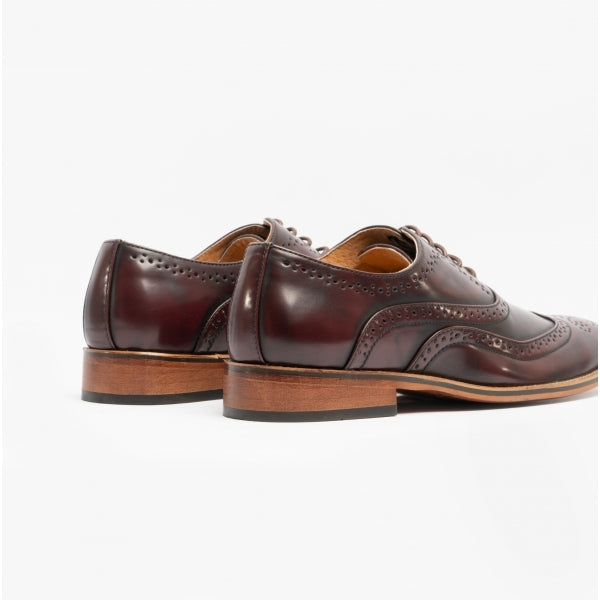 Goor MASON Mens Wingtip Brogues Oxblood