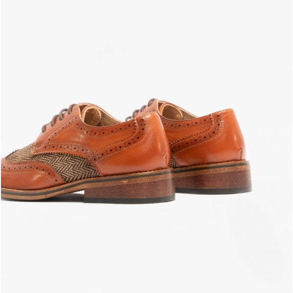 Goor DANIEL JNR Boys Lace Up Brogues Tan