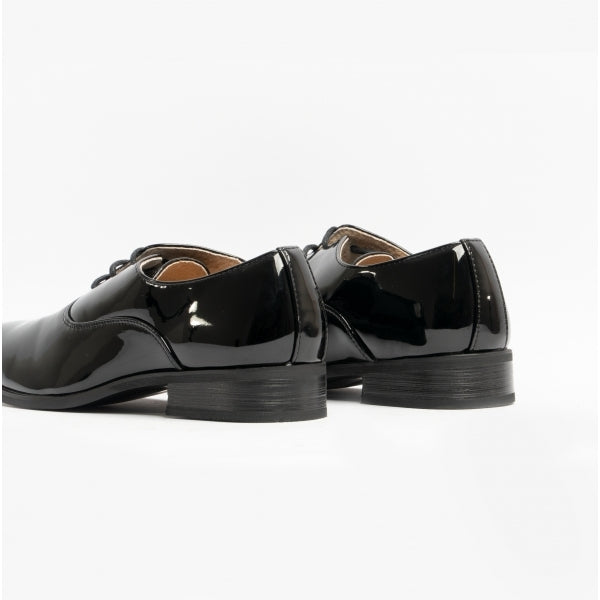 Goor ROONEY JNR Boys Patent Dress Shoes Black