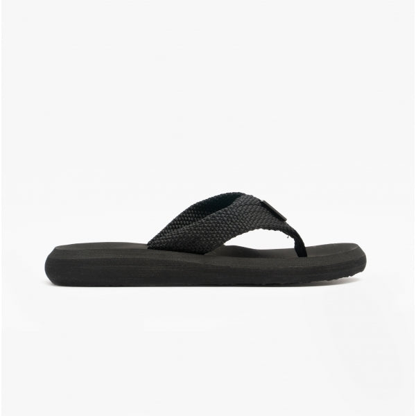 Rocket Dog SUNSET WEBBING Womens Flip Flops Black