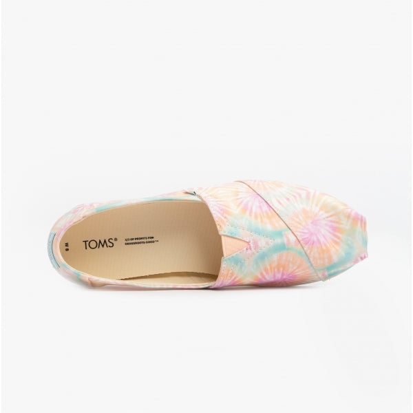 TOMS ALPARGATA Womens Canvas Espadrille Pink Swirl
