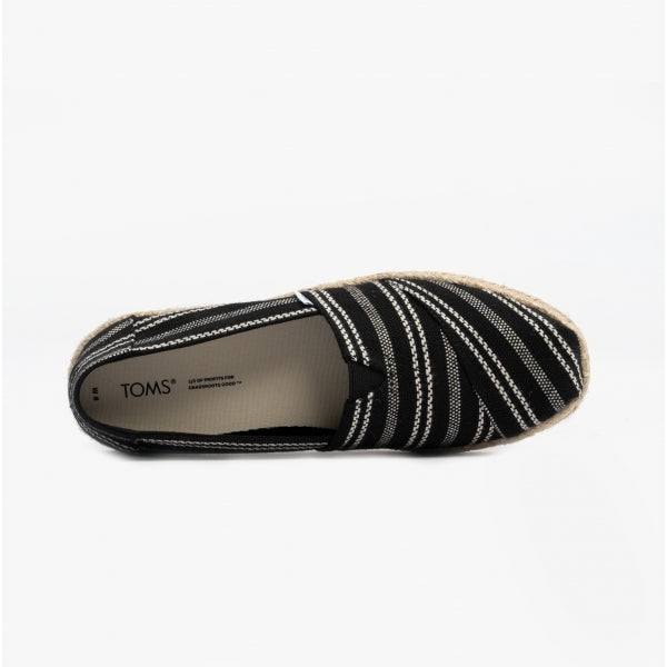TOMS ALPARGATA ROPE Womens Cotton Espadrille Black