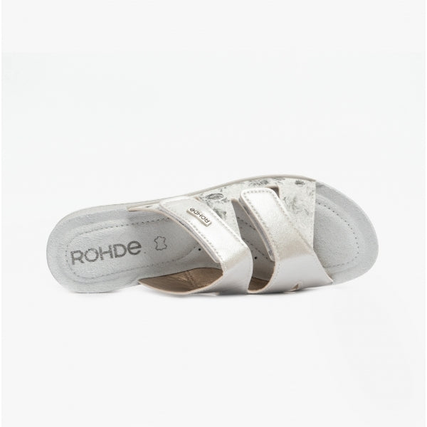 Rohde 1361 Womens Slip-On Mule Sandals White