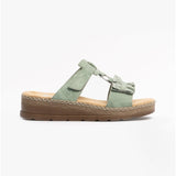 Rieker V1222-52 Womens Sandals Green