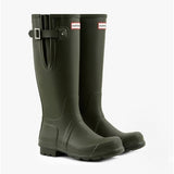 Hunter ORIGINAL SIDE ADJUSTABLE Mens Wellies Dark Olive