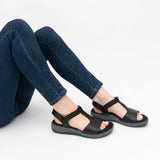 Hush Puppies SYLVIE Womens Leather Sandals Black