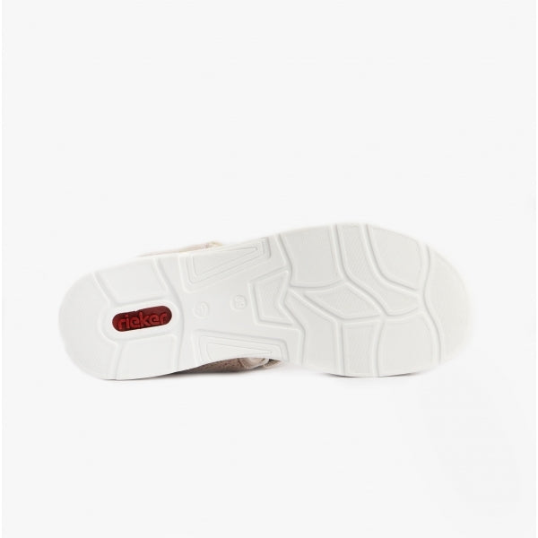 Rieker V8177-90 Womens Sandals Beige multi
