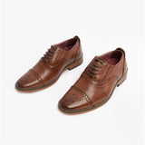 Goor FRANCIS JNR Boys Oxford Lace Up Shoes Brown