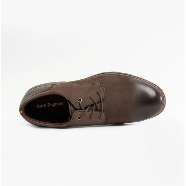 Hush Puppies TREVOR Mens Nubuck Shoes Brown
