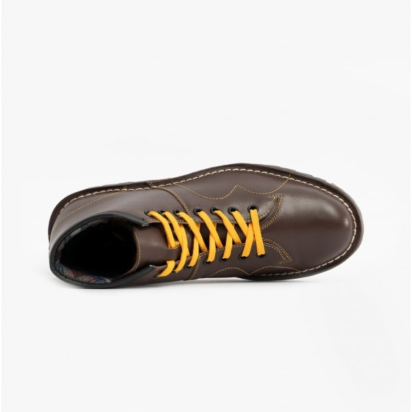 Grafters Unisex Leather Monkey Boots Wine