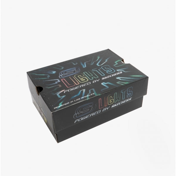 Skechers 401503N/RDBK MAGNA-LIGHTS Boys Touch Fasten Trainers Red/Black