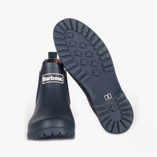 Barbour WILTON Womens Chelsea Wellington Boots Navy