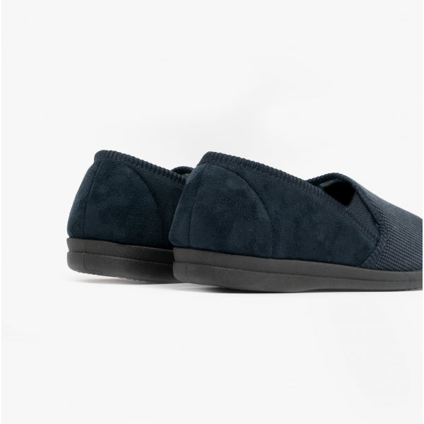 Sleepers HARRY Mens Wide Fit Slippers Navy