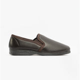 Sleepers HADLEY Mens Leather Slippers Brown