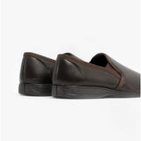 Sleepers HADLEY Mens Leather Slippers Brown